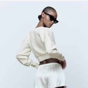 Zara Structured Knit Cardigan